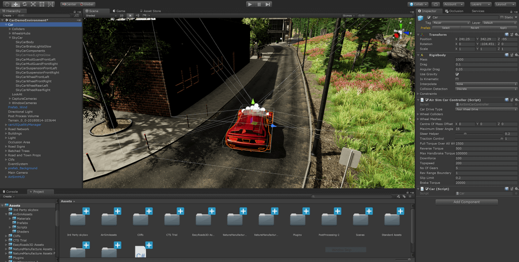 Прототип автомобильной игры в Unity